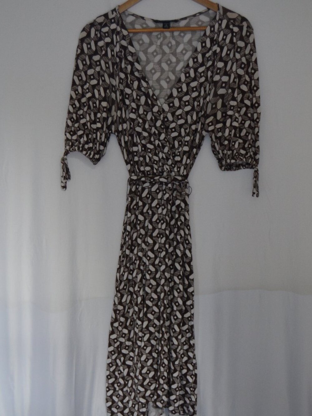 Banana Republic Geometric Print Wrap Midi Dress